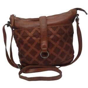 Vtg Vilenca Holland Brown Leather Crossbody Bag